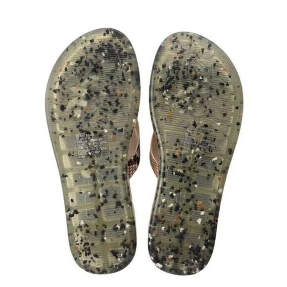 Steve Madden Cool Planet PLANET NATURAL MULTI Snake Reptile Print Flipflops Size - Picture 3 of 8